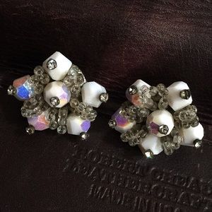 Authentic VTG Aurora Borealis Vendome Earrings